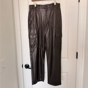 American Eagle Outfitters Dark Brown Leather Pants
